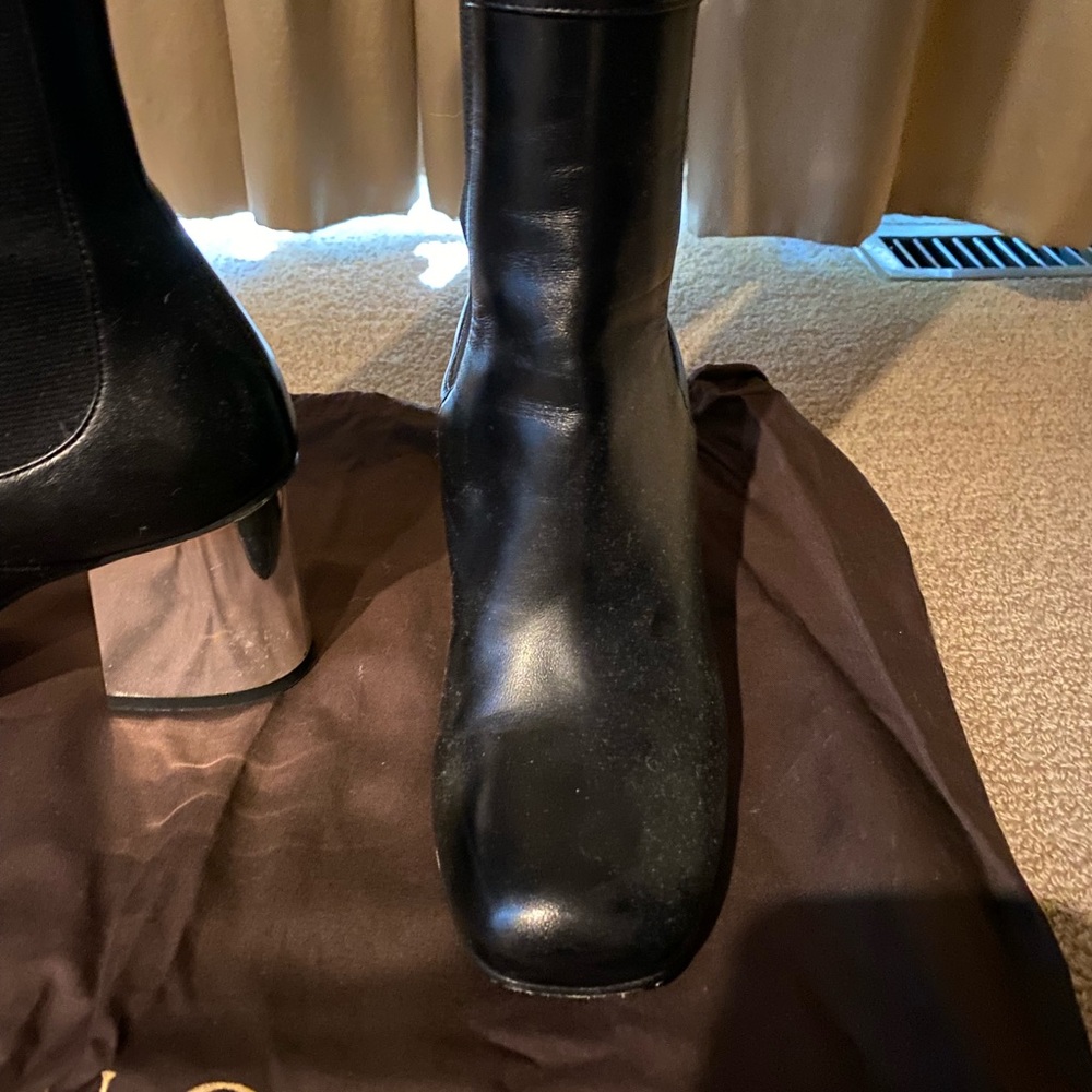 Gucci tall leather boots with mirror heel - Picture 9 of 14